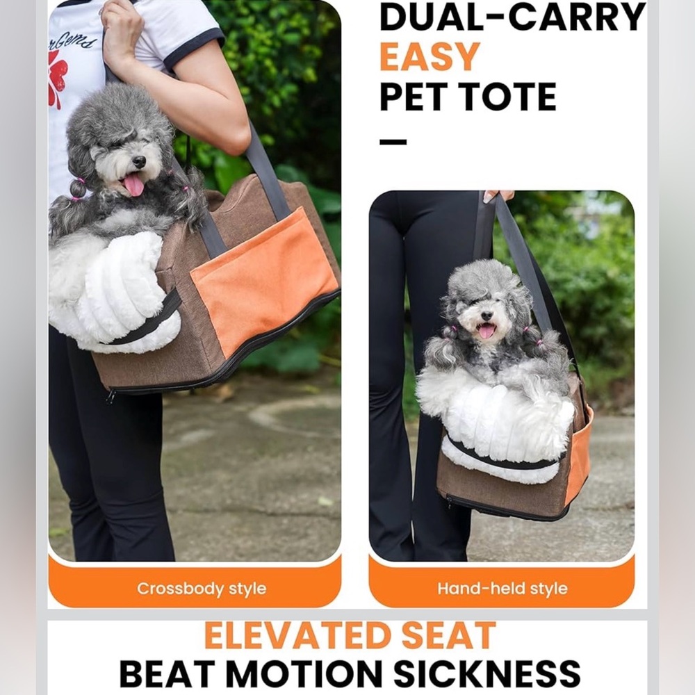 NWT Center Console Dog Car Seat for Small Dogs (up to 13.5 pounds)with Fleece - Picture 4 of 9